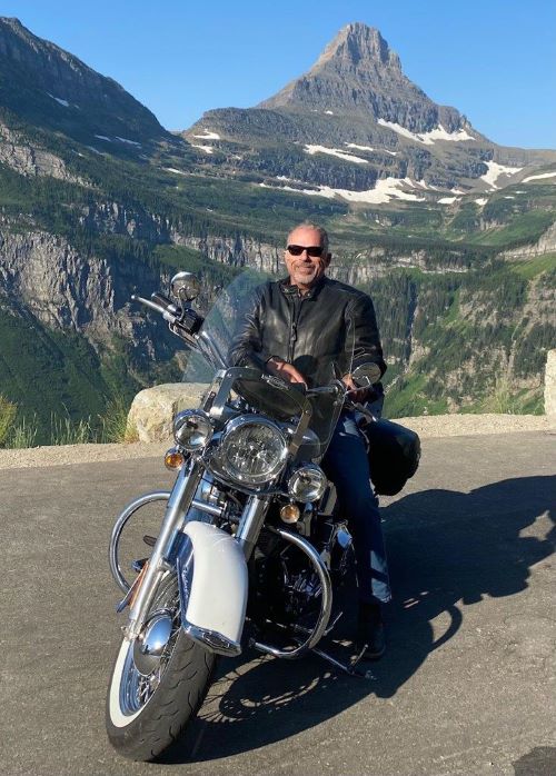 Attorney Joe Bloch on motorcycle - Joseph D. Bloch