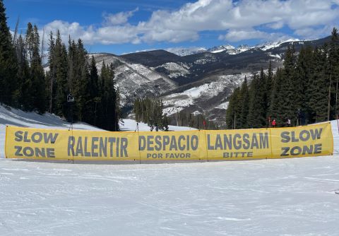 Slow zone on Vail mountain